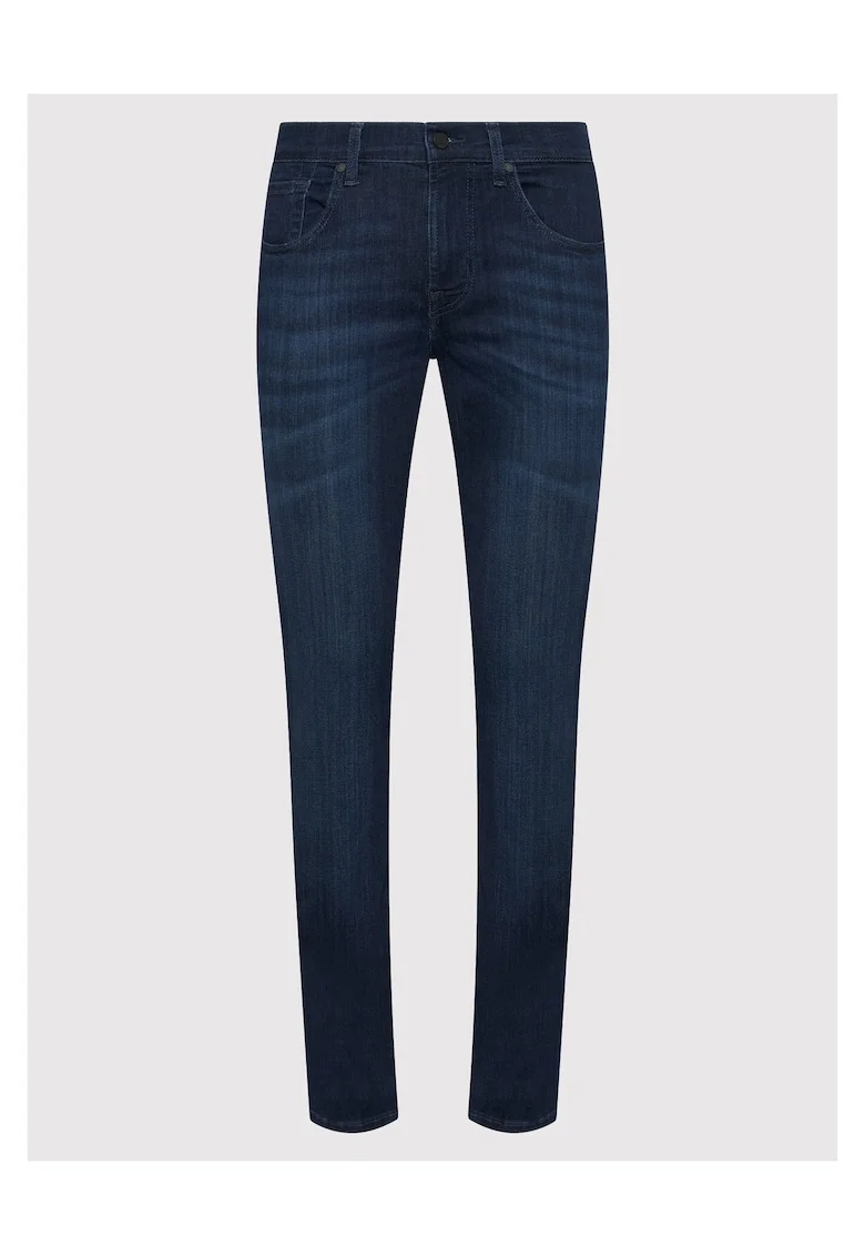 Blugi barbati,  bumbac, slim fit, bleumarin,