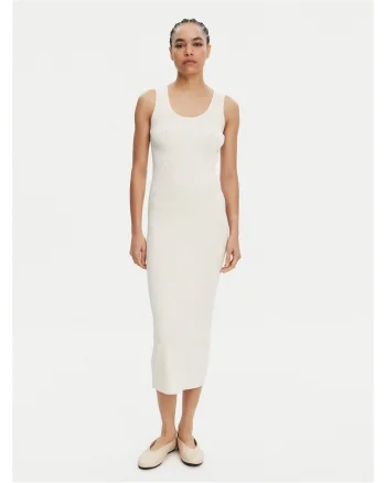 Rochie casual,  poliester, ecru,