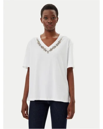 Tricou dama,  din bumbac 100%, alb