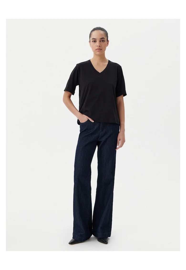 Tricou dama,  bumbac, negru,