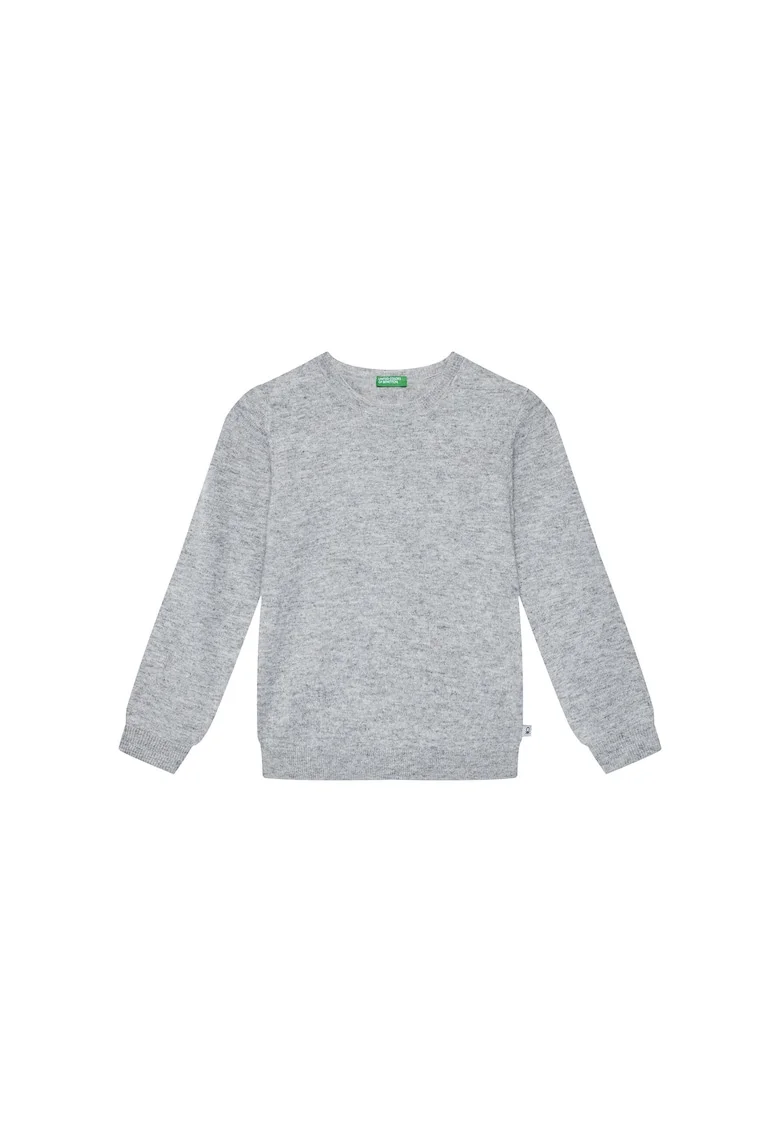 Pulover copii,  40% lana, 40% viscoza, gri,