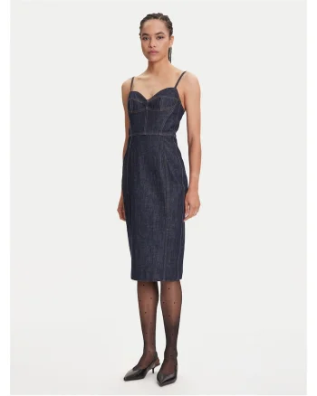 Rochie din denim, Bleumarin