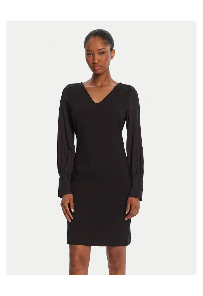 Rochie dama,  neagra, tricotata, Negru