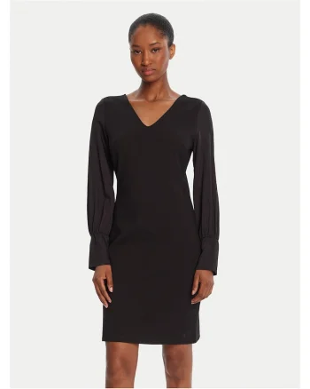 Rochie dama,  neagra, tricotata, Negru