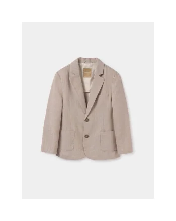 Sacou pentru baieti,  bumbac, bej, 90% bumbac, 10% in,
