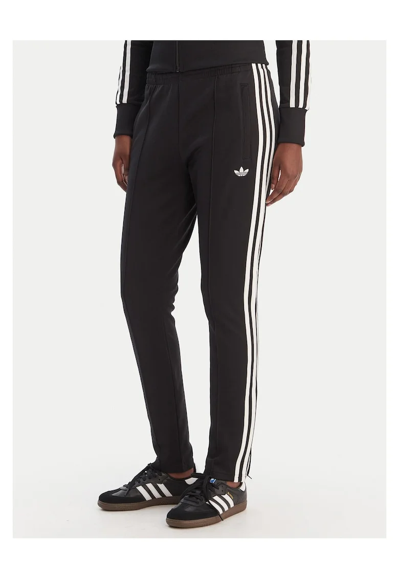Pantaloni dama,  bumbac, slim fit, negru,