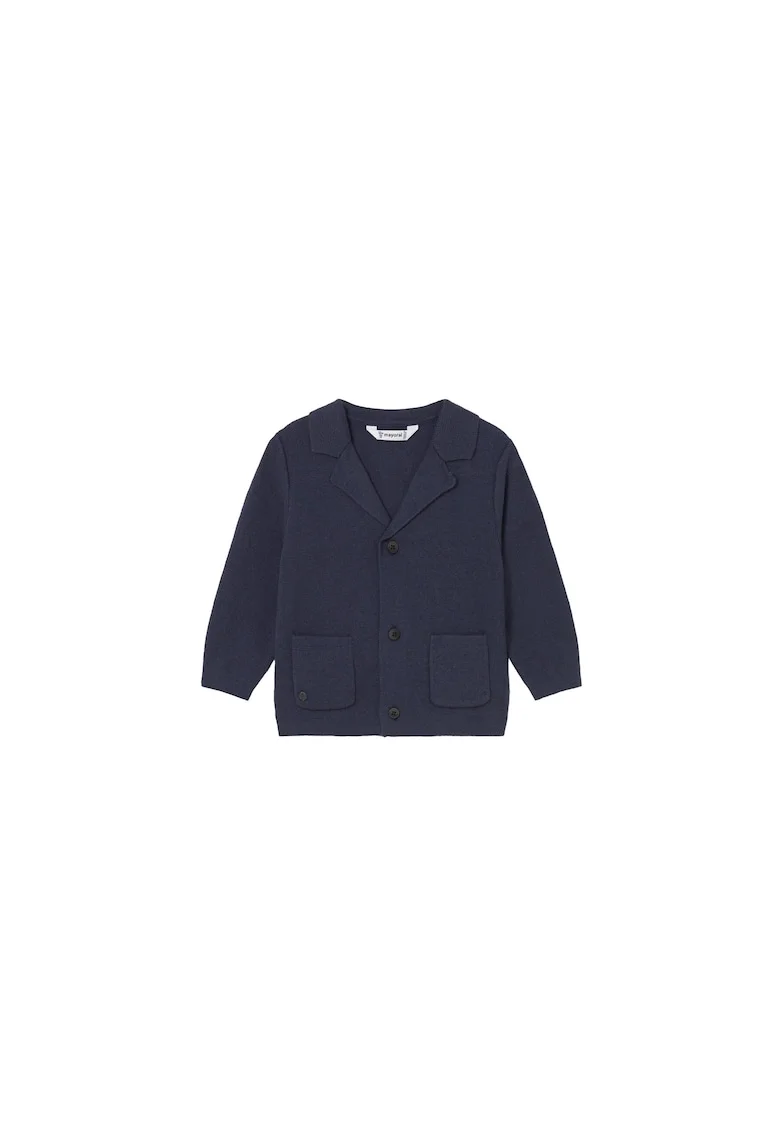 Cardigan copii,  bleumarin, 60% bumbac, 30% poliamida, 10% lana