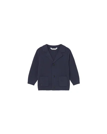 Cardigan copii,  bleumarin, 60% bumbac, 30% poliamida, 10% lana