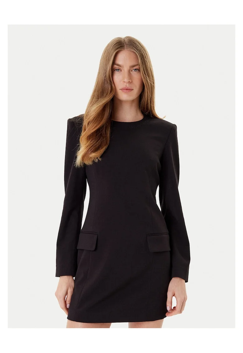 Rochie casual,  neagra, 67% poliester