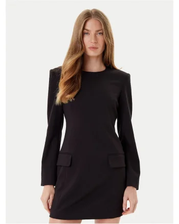 Rochie casual,  neagra, 67% poliester