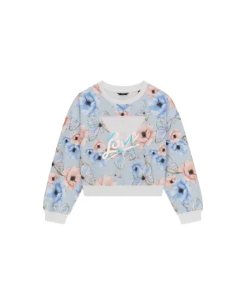 Bluza copii,  bumbac organic, albastru,