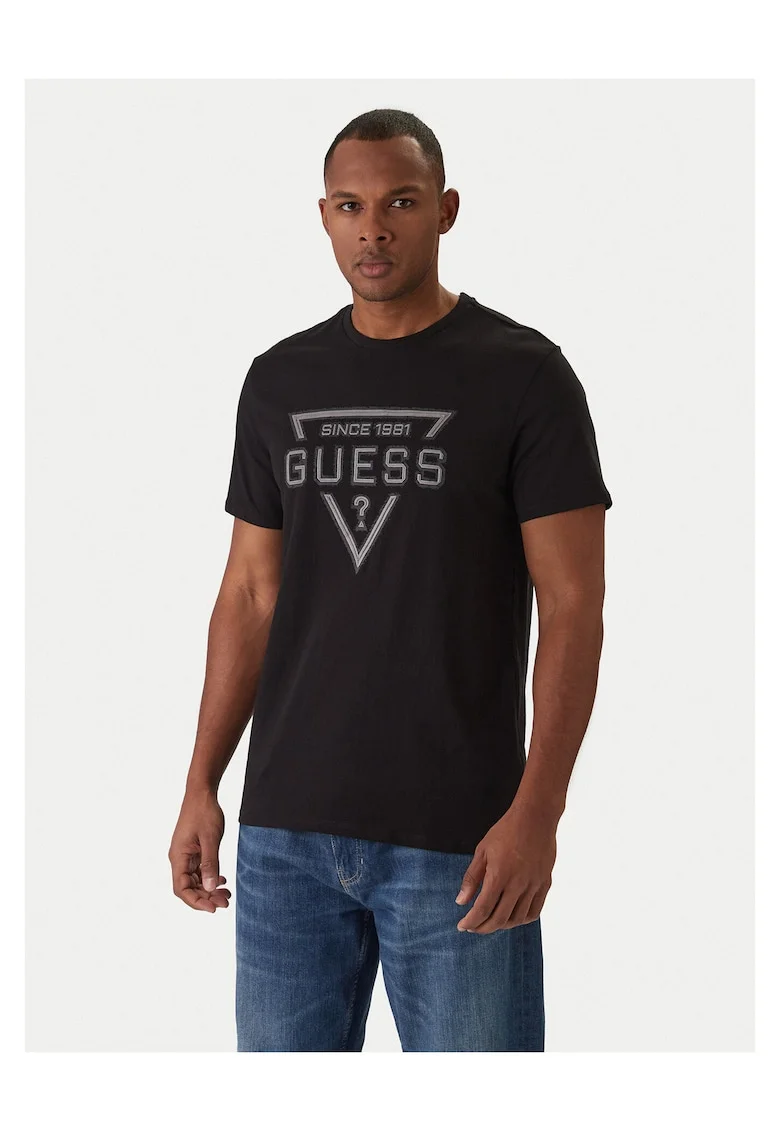 Tricou barbati,  din bumbac organic negru
