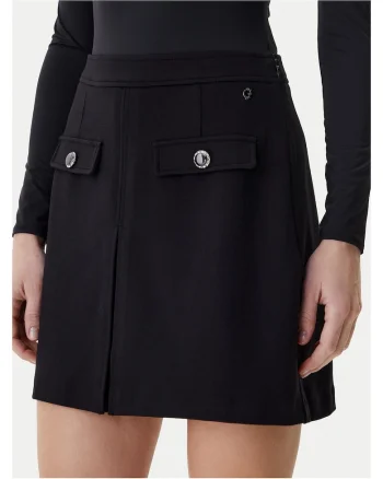 Fusta mini,  neagra, 65% viscoza, 31% poliamida, 4% elastan