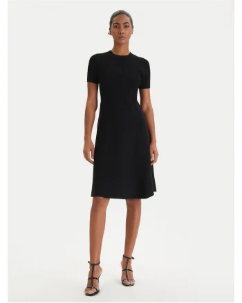 Rochie tricotata,  neagra, viscoza