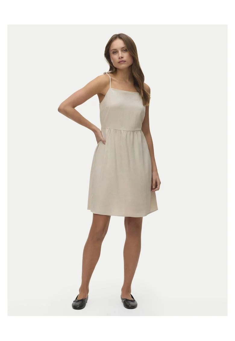 Rochie de vara,  viscoza si in, bej