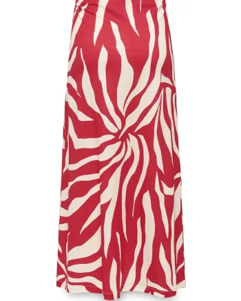 Fusta maxi,  rosie, 55% viscoza, 45% nailon,