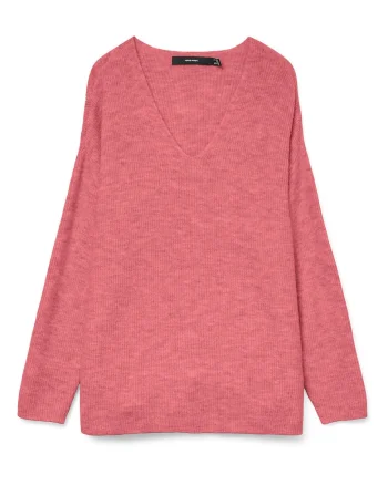 Pulover dama,  lejer, coral, acril/nailon/elastan