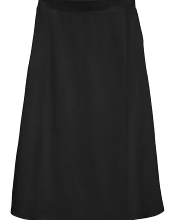 Fusta midi,  55% viscoza, 45% in, negru