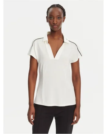 Tricou dama,  alb, 83% viscoza, 14% poliamida,