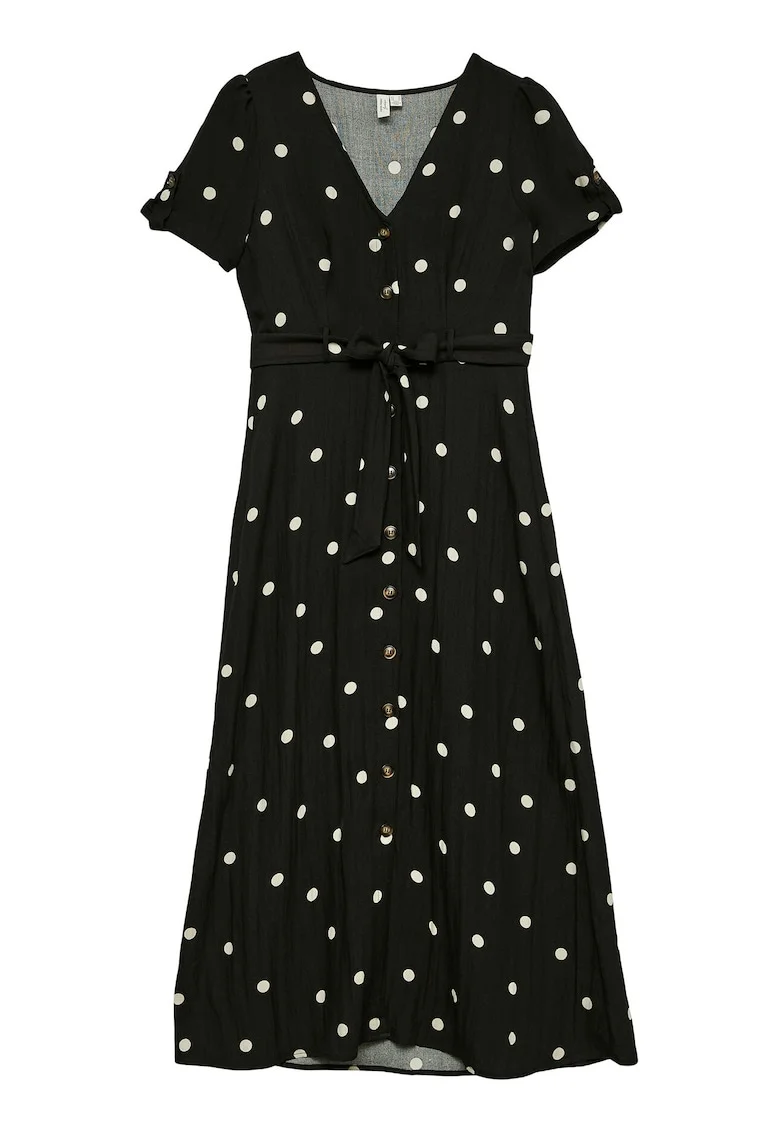 Rochie camasa Dama,  buline, Negru