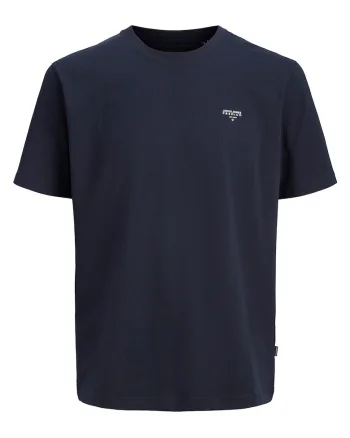 Tricou barbati,  bumbac organic/elastan, bleumarin
