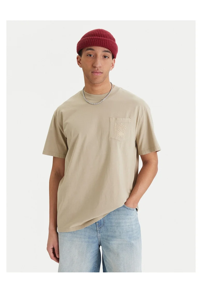 Tricou Barbati,  Bej, Bumbac