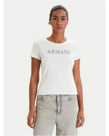 Tricou dama,  slim fit, alb, bumbac,