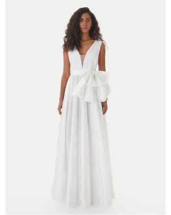 Rochie de seara,  Alb, nylon, fermoar