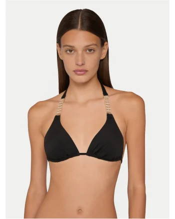 Top de bikini pentru femei,  73% poliamida, 27% elastan, Negru, Negru