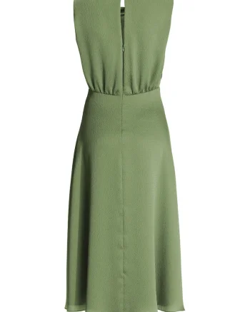Rochie de cocktail,  poliester, fermoar, verde