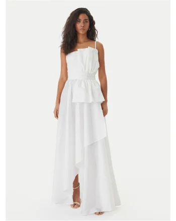 Rochie de seara,  Alb, nylon