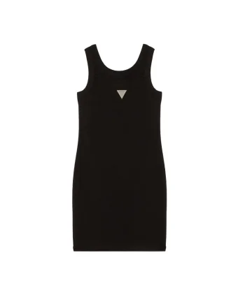 Rochie casual fete,  bumbac, negru, 95% bumbac, 5% elastan