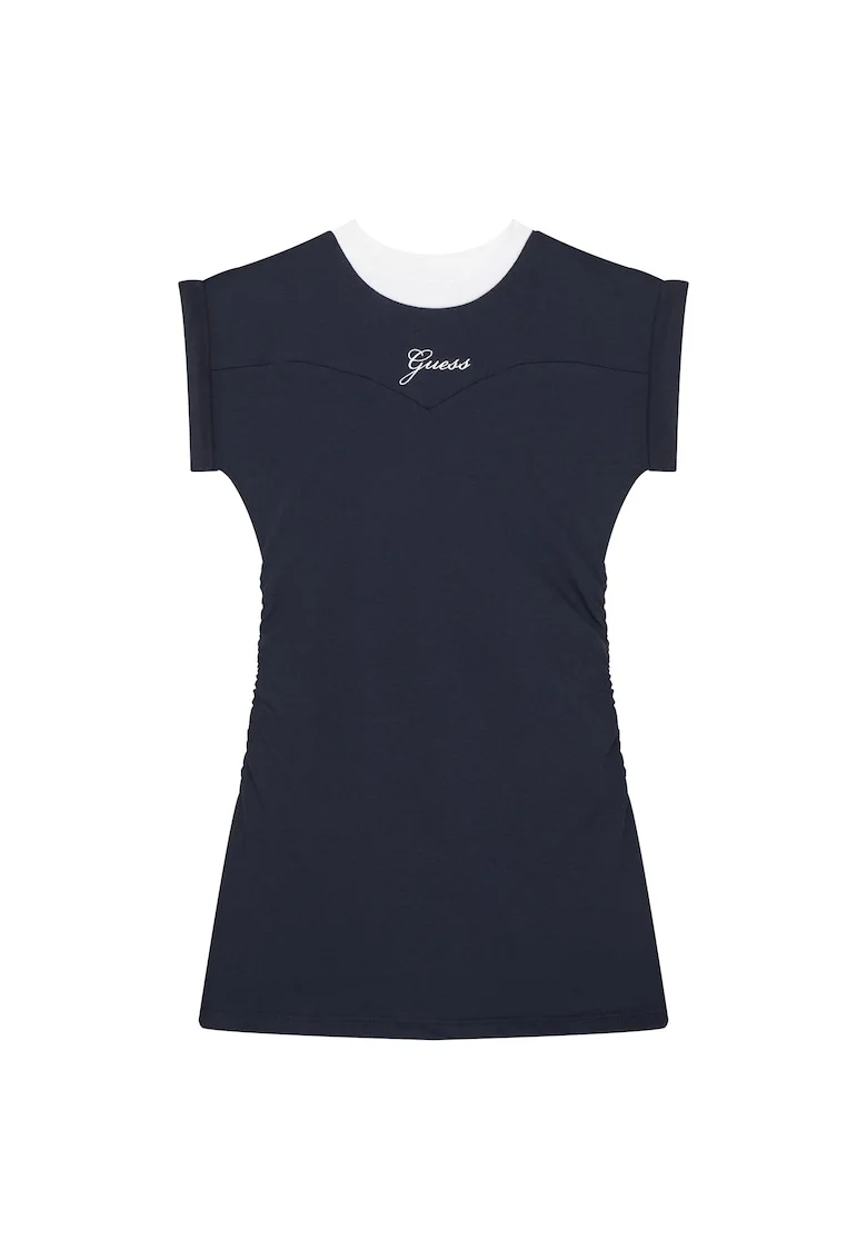 Rochie casual fete,  bumbac, bleumarin, 95% bumbac, 5% elastan,