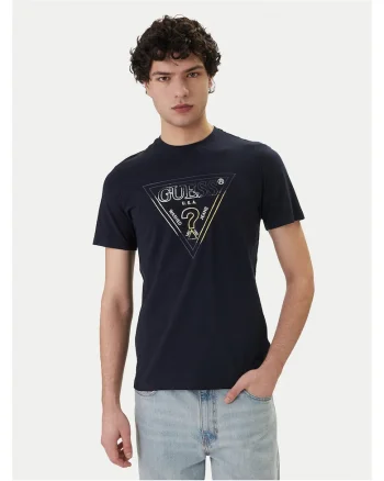 Tricou pentru barbati,  slim fit, bleumarin, bumbac