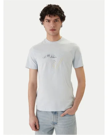 Tricou de Barbati,  Slim fit, Albastru, din Bumbac