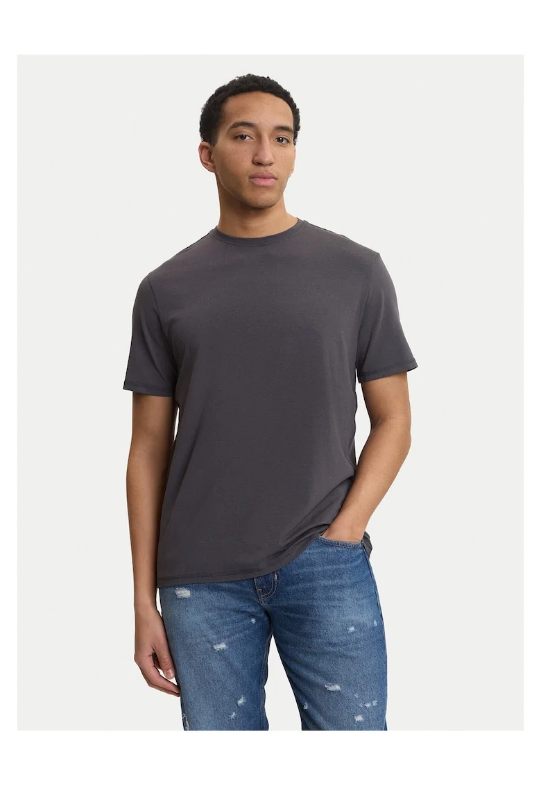 Tricou barbati,  gri, bumbac-modal-elastan,