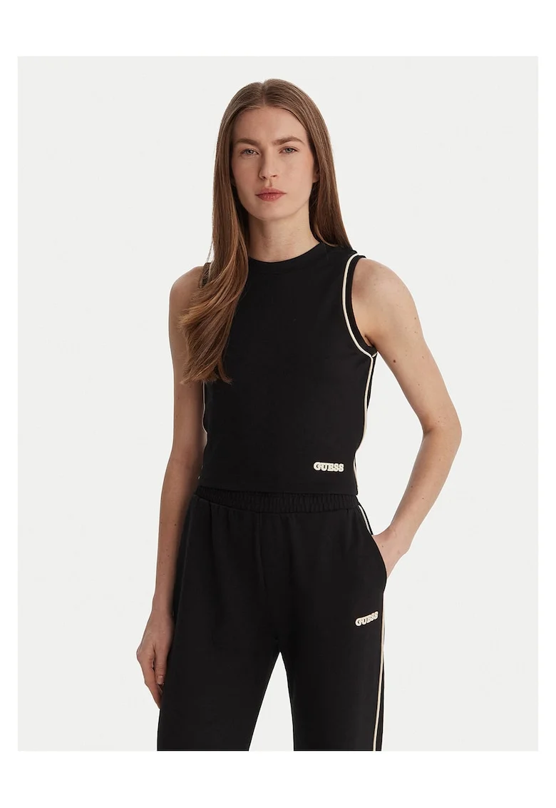 Tricou dama,  negru, poliester-viscoza-elastan,