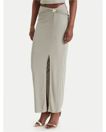 Fusta maxi,  kaki, 73% modal, 27% poliester