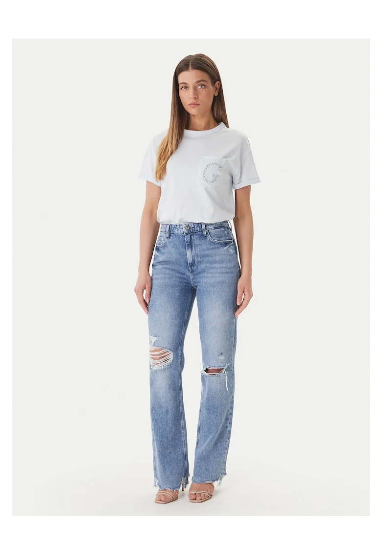 Tricou dama,  bumbac, albastru,