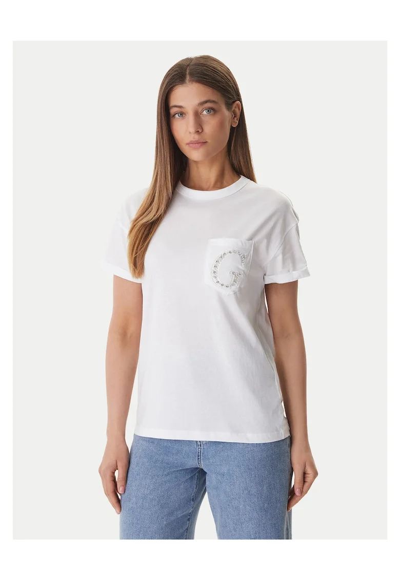 Tricou dama,  Alb, bumbac 100%