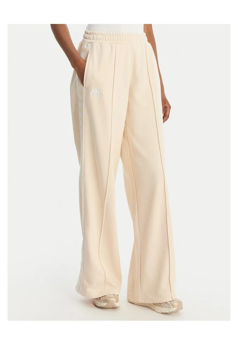 Pantaloni dama,  bumbac, ecru,