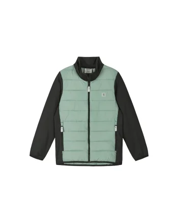 Geaca de tranzitie unisex copii,  fermoar, verde, poliamida