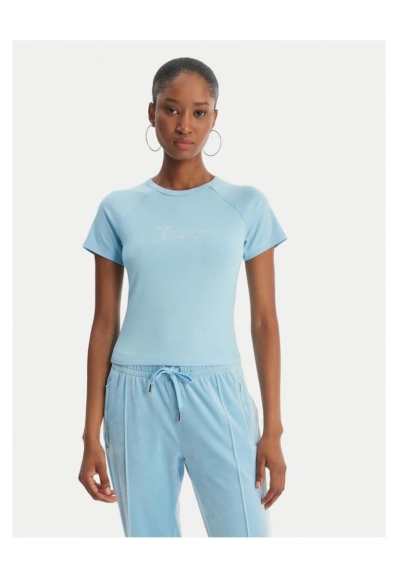Tricou dama,  albastru deschis, 66% modal, 28% viscoza,