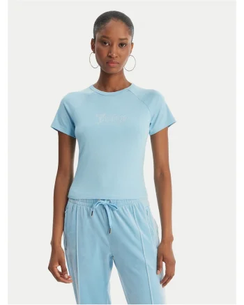 Tricou dama,  albastru deschis, 66% modal, 28% viscoza,