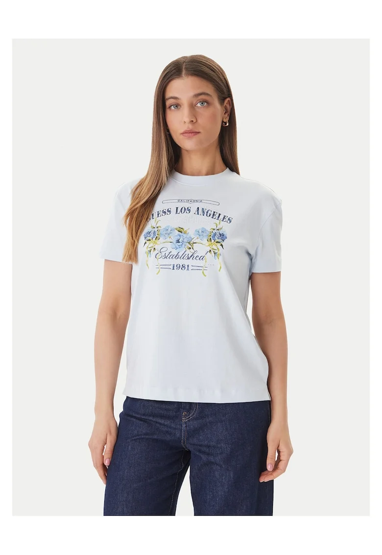 Tricou de dama  din bumbac, Albastru
