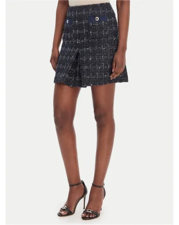 Fusta mini  carouri, Negru