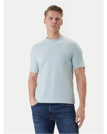 Tricou Barbati,  Bumbac, Albastru, 95% bumbac,