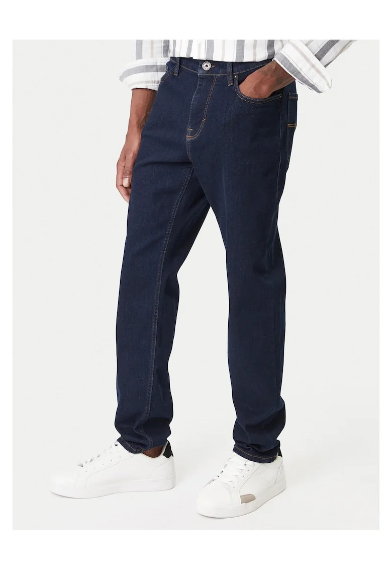 Blugi barbati,  bumbac, slim fit, bleumarin