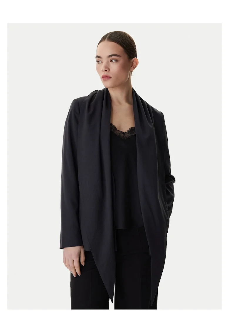 Sacou dama,  gri, 50% poliester reciclat, sistem inchidere nasturi, Gri