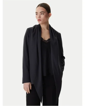 Sacou dama,  gri, 50% poliester reciclat, sistem inchidere nasturi, Gri